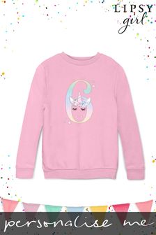 Personalised Lipsy Birthday Celebration Age 6 Kid's Sweatshirt (P88727) | £23