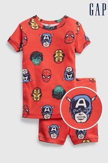 Gap Marvel 100% Organic Cotton Print Pyjama Short Set - Baby
