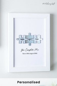 Personalised You Complete Me Couples Puzzle Print by No Ordinary Gift