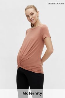 Mamalicious Maternity Twist Front T-Shirt
