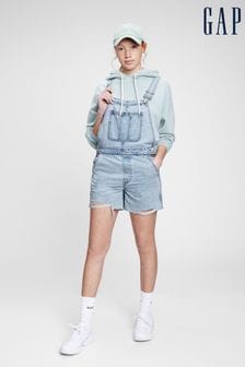 Gap Blue Distressed Denim Dungarees with Washwell (P89959) | £44