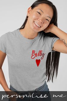 Personalised Heart To Heart Women's T-Shirt by Instajunction