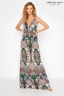 Long Tall Sally Green Tribal Print Maxi Dress (P90140) | £39