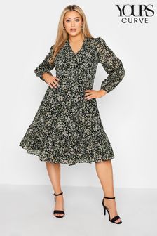 Yours Curve Ditsy Smock Dress