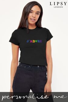Lipsy J'Adore  French Slogan Womens T-Shirt