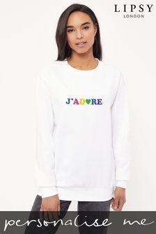 Lipsy J'Adore  French Slogan Womens Sweatshirt