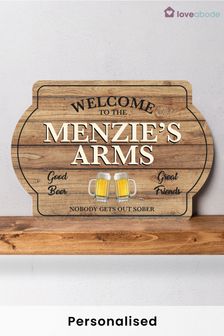 Personalised Welcome Bar Sign by Loveabode