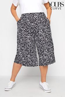 Yours Curve Animal Mix Jersey Culotte