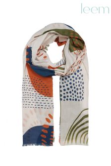 leem Abstract Shapes Print Scarf
