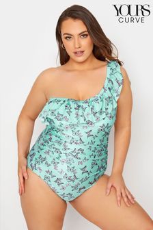 Yours Curve Butterfly One Shoulder Swimsuit