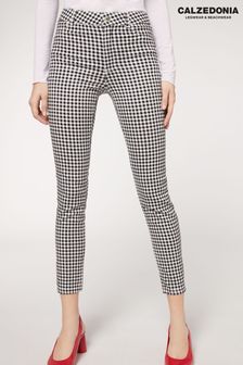 Calzedonia Soft Touch Push-Up Jeans with Gingham Print