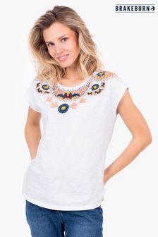 Brakeburn White Frida T-Shirt (P93552) | £30