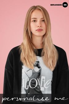 Brands In Debbie Harry Iconic Blondie Womens Black Sweatshirt