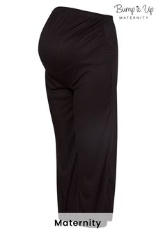 Bump It Up Maternity Ribbed Wide Leg Trouser