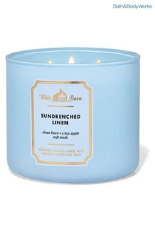 Bath & Body Works Sun-Drenched Linen 3-Wick Scented Candle 411 g