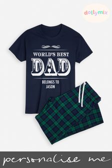 Personalised Worlds Best Dad Logo PJ Set by Dollymix