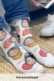 Personalised Daddy's Biggest Fan Photo Socks by Solesmith (P98883) | £21