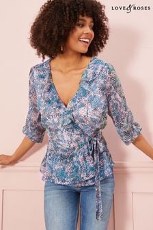 Wrap Tops Blue from the Next UK online shop
