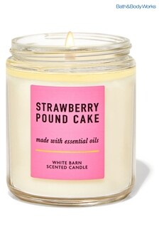 Bath & Body Works Strawberry Pound Cake Single Wick Candle 7 oz / 198 g