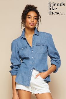 Womens Denim Shirts, Tops \u0026 Blouses 