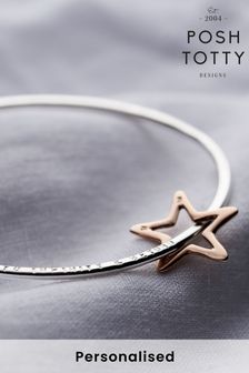 Personalised Star Bangle by Posh Totty Designs