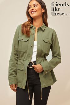 Friends Like These Khaki Green Utility Jacket (Q04843) | £55