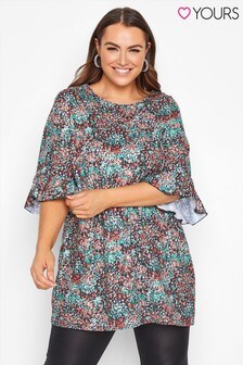Yours 3/4 Sleeve Floral Print Tunic