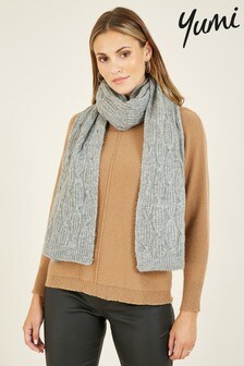 Yumi Textured Cable Knit Scarf