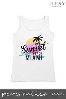 Instajunction Lipsy Sunset Beach Miami Logo Women's Vest