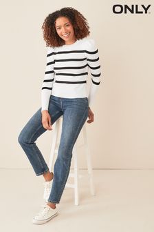 ONLY Puff Sleeve Stripe Jumper
