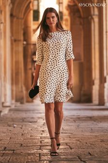 white maxi shift dress