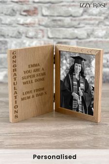 Personalised Congratulations Engraved Wooden Picture Frame by Izzy Rose