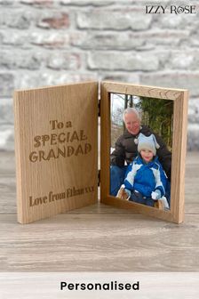 Personalised Best Grandad Engraved Wooden Photo  Frame by Izzy Rose