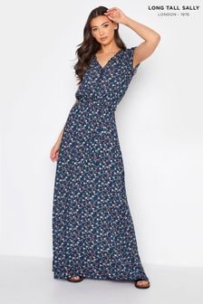 Long Tall Sally Blue Floral Print Maxi Dress (Q13037) | £40
