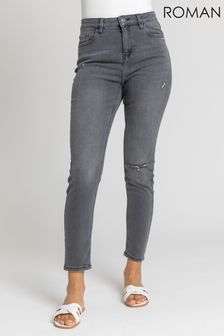 grey high waisted jeans womens