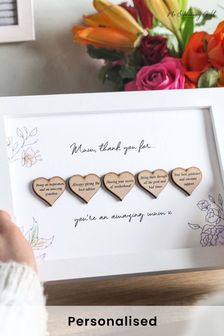 Personalised Reasons I Love You Hearts A5 Frame by No Ordinary Gift