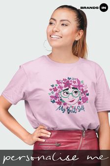 Brands In Encanto My Best Self Women Light Pink Boyfriend Fit T-Shirt