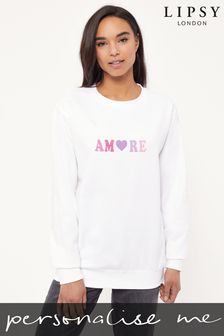 Lipsy Amore  French Slogan Womens Sweatshirt