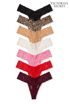 Victoria's Secret Red Multipack Lace Thong Knickers (Q14974) | £35