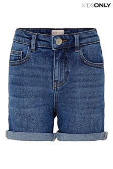ONLY KIDS Blue Girls Mom Shorts (Q15157) | £20