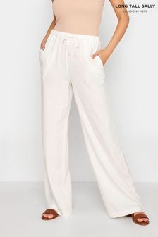 white linen pants