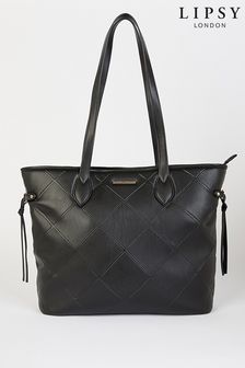 Lipsy Black Quilted Shopper Tote Bag (Q15745) | £43