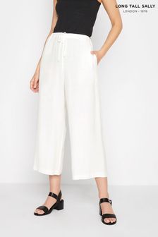 Long Tall Sally Crop Linen Blend Trouser