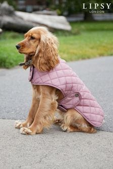 Lipsy Pink Quilted Check Dog Coat (Q17329) | £11 - £17