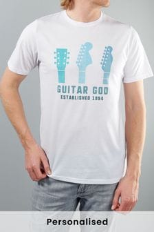 Personalised Guitar God Men's T-Shirt by Oakdene Designs (Q17466) | £18