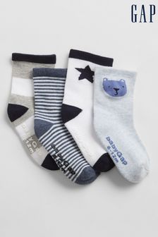 Gap Graphic Crew Socks 4-Pack - Baby