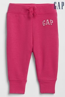 Gap Pink Pop Neon Logo Joggers In Fleece (Q18075) | £10
