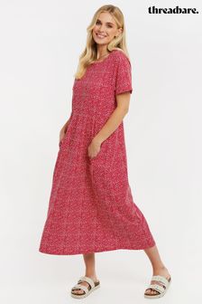 Threadbare Red Cotton Smock-Style Dress (Q18804) | £24