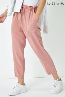 Womens Clothing Trousers Slacks and Chinos Capri and cropped trousers Synthetic Cropped Trousers in Pastel Pink Pink Think 
