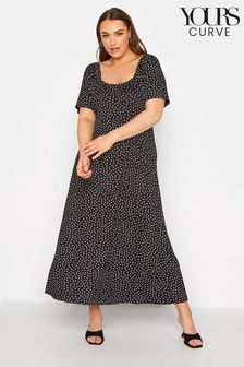 Yours Curve Limited Square Neck Spot Maxi Dress